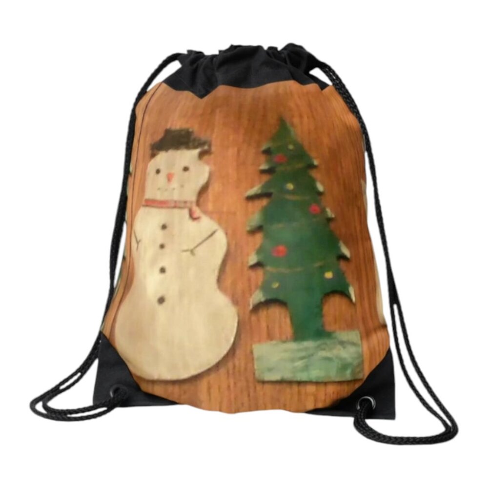 Christmas Cutouts drawstring backpack by Charlie Dingler